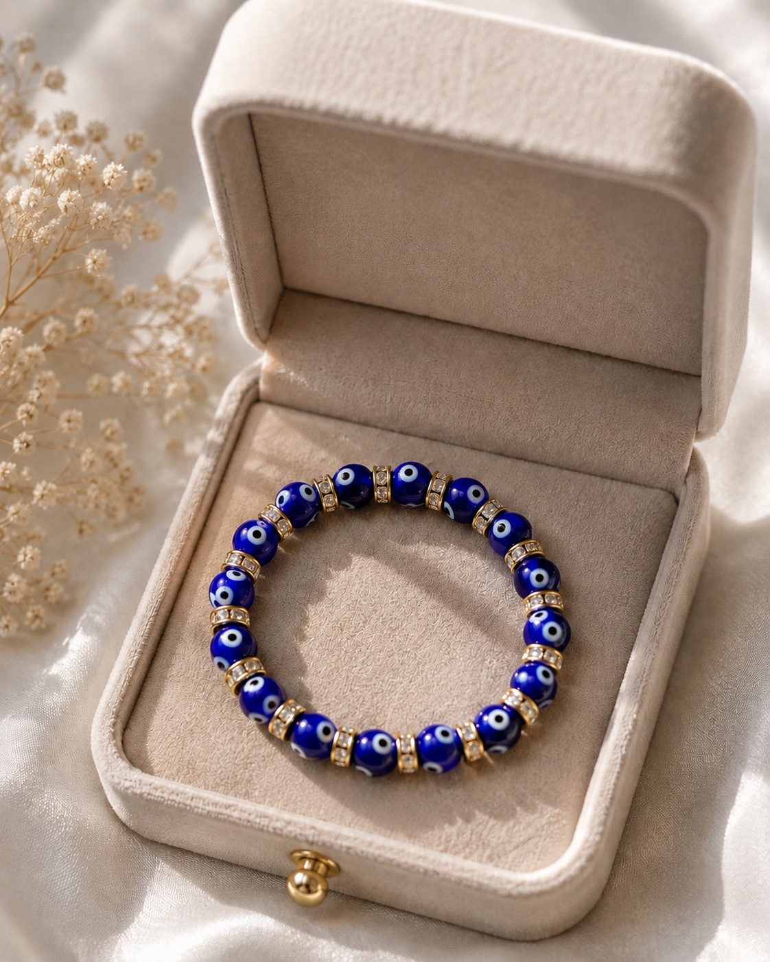 EVIL EYE PROTECTION BRACELET - COBALT BLUE