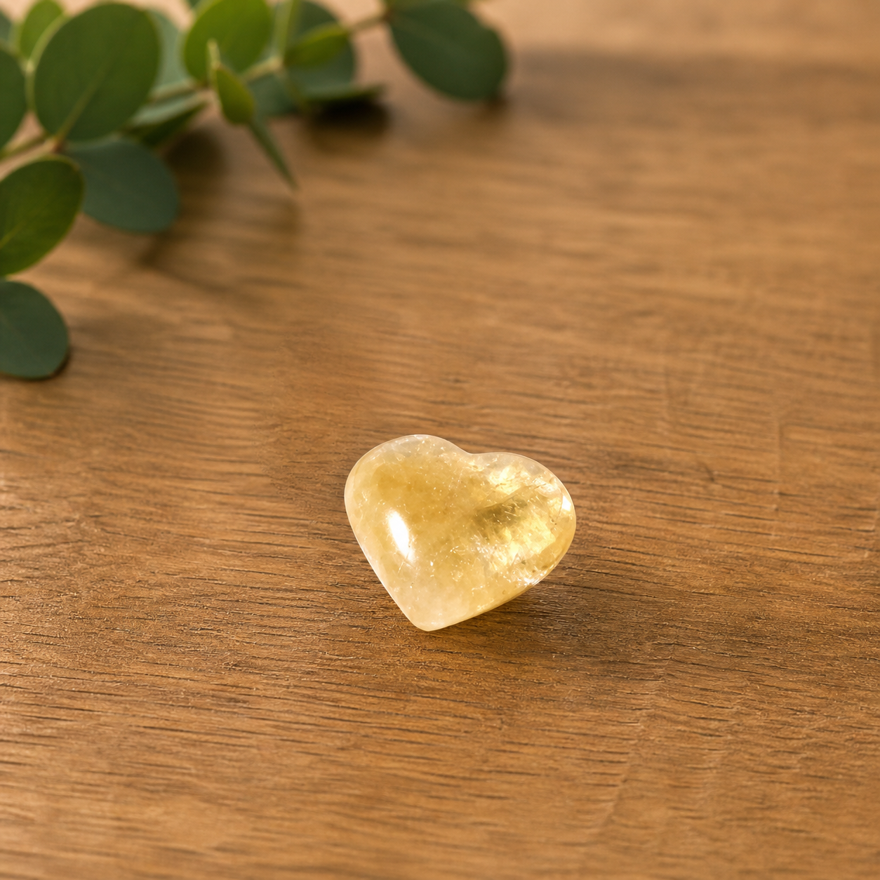 MINI CITRINE HEART (1 INCH)