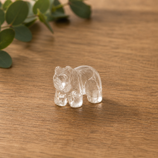 Lemurian Quartz Crystal Bear