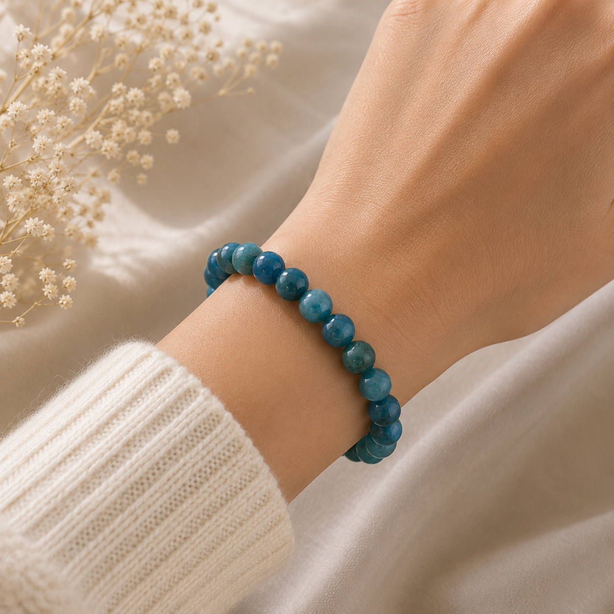BLUE APATITE BRACELET